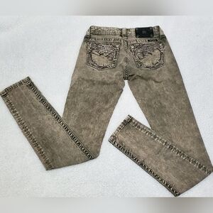 Miss Me Skinny Embellished Jeans w/Rhinestone Detail Style #TP572451